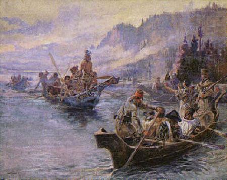 Charles M Russell Lewis and Clark on the Lower Columbia china oil painting image